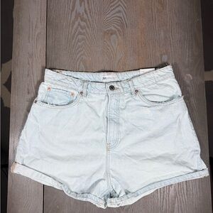 Zara light Blue Jean Shorts